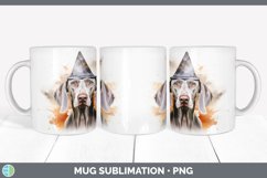 Halloween Weimaraner Dog Mug Wrap | Sublimation Coffee Cup D Product Image 2