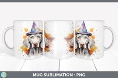 Halloween Weimaraner Dog Mug Wrap | Sublimation Coffee Cup D Product Image 5