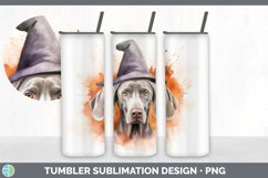 Halloween Weimaraner Dog Tumbler | Sublimation 20 oz Skinny Product Image 6