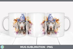 Halloween Weimaraner Dog Mug Wrap | Sublimation Coffee Cup D Product Image 7