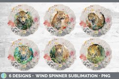 Japanese Watercolor Jaguar Wind Spinner | Sublimation Spinne Product Image 2