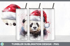 Christmas Santa Hat Panda Bear Tumbler | Sublimation 20 oz S Product Image 3