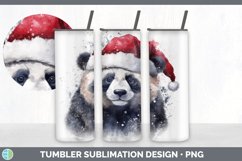 Christmas Santa Hat Panda Bear Tumbler | Sublimation 20 oz S Product Image 4