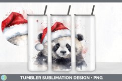 Christmas Santa Hat Panda Bear Tumbler | Sublimation 20 oz S Product Image 5