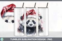 Christmas Santa Hat Panda Bear Tumbler | Sublimation 20 oz S Product Image 7