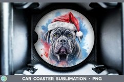 Santa Hat Cane Corso Car Coaster Sublimation Coaster Designs Product Image 1