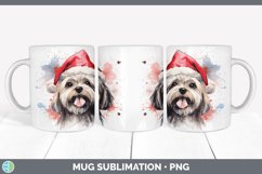 Christmas Santa Hat Lhasa Apso Dog Mug Wrap | Sublimation Co Product Image 7