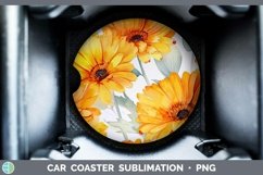 GorgeousWatercolor Flowers Car Coaster design.
