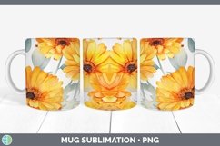 GorgeousWatercolor Flowers Mug Wrap design.