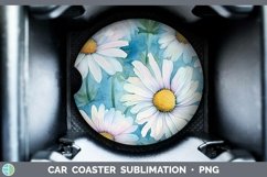 GorgeousWatercolor Flowers Car Coaster design.