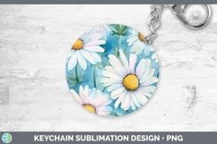 GorgeousWatercolor Flowers Keychain design.