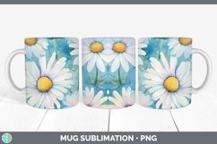 GorgeousWatercolor Flowers Mug Wrap design.
