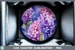 GorgeousWatercolor Flowers Car Coaster design.