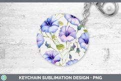 GorgeousWatercolor Flowers Keychain design.
