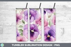 GorgeousWatercolor Flowers Tumbler design.