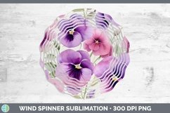 GorgeousWatercolor Flowers Wind Spinner design.