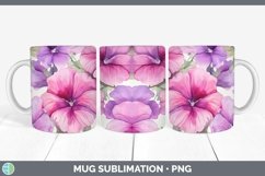GorgeousWatercolor Flowers Mug Wrap design.