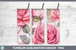 GorgeousWatercolor Flowers Tumbler design.