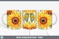 GorgeousWatercolor Flowers Mug Wrap design.