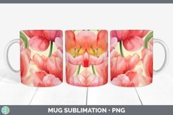 GorgeousWatercolor Flowers Mug Wrap design.