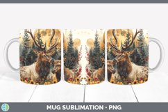 Autumn Elk Mug Wrap Sublimation Coffee Cup Designs Product Image 1