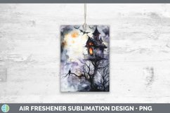 Gothic Treehouse Air Freshener Sublimation Car Freshener Des Product Image 1