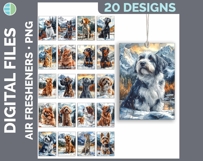 Dog Breed Air Freshener Bundle Sublimation Designs - Dogs 01 Product Image 16