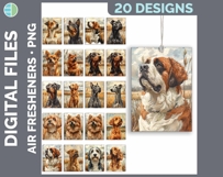 Dog Breed Air Freshener Bundle Sublimation Designs - Dogs 01 Product Image 18