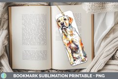 Watercolor Splash Labrador Retriever Bookmark Sublimation Pr Product Image 1