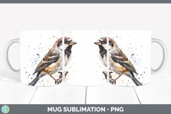 Splash Birds 01 Mug PNG Sublimation Design Bundle Product Image 18