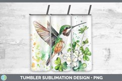 St Patricks Splash Hummingbird Tumbler Sublimation 20 oz Ski Product Image 1