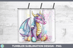 Easter Splash Dragon Tumbler Sublimation 20 oz Skinny Tumble Product Image 1
