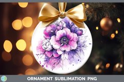 Splash Valentine Bouquet Ornament Sublimation Bauble Designs Product Image 1