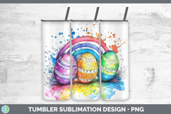 Easter Splash Rainbow Tumbler Sublimation 20 oz Skinny Tumbl Product Image 1