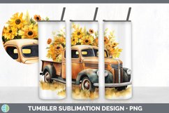 Autumn Vintage Truck Tumbler | Bundle 20 oz Skinny Tumbler D Product Image 4