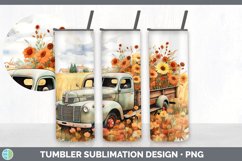 Autumn Vintage Truck Tumbler | Bundle 20 oz Skinny Tumbler D Product Image 6