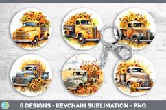 Autumn Vintage Truck Keychain | Bundle Keyring Designs Product Image 2