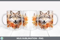 Autumn Wolf Mug Wrap | Bundle Coffee Cup Designs Product Image 2