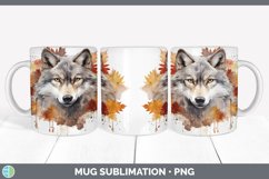 Autumn Wolf Mug Wrap | Bundle Coffee Cup Designs Product Image 3