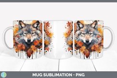 Autumn Wolf Mug Wrap | Bundle Coffee Cup Designs Product Image 4