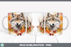 Autumn Wolf Mug Wrap | Bundle Coffee Cup Designs Product Image 5