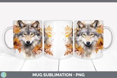Autumn Wolf Mug Wrap | Bundle Coffee Cup Designs Product Image 7