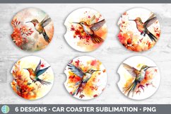 Autumn Hummingbird Bird Car Coaster | Bundle Coaster Designs Product Image 2