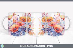 Autumn Flowers Mug Wrap | Bundle Coffee Cup Designs Product Image 2