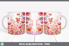 Autumn Flowers Mug Wrap | Bundle Coffee Cup Designs Product Image 3