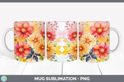 Autumn Flowers Mug Wrap | Bundle Coffee Cup Designs Product Image 4