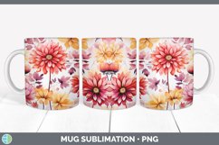 Autumn Flowers Mug Wrap | Bundle Coffee Cup Designs Product Image 5