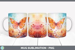 Autumn Butterflies Mug Wrap | Bundle Coffee Cup Designs Product Image 4