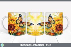 Autumn Butterflies Mug Wrap | Bundle Coffee Cup Designs Product Image 5