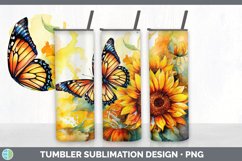 Autumn Butterflies Tumbler | Bundle 20 oz Skinny Tumbler Des Product Image 5